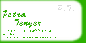 petra tenyer business card